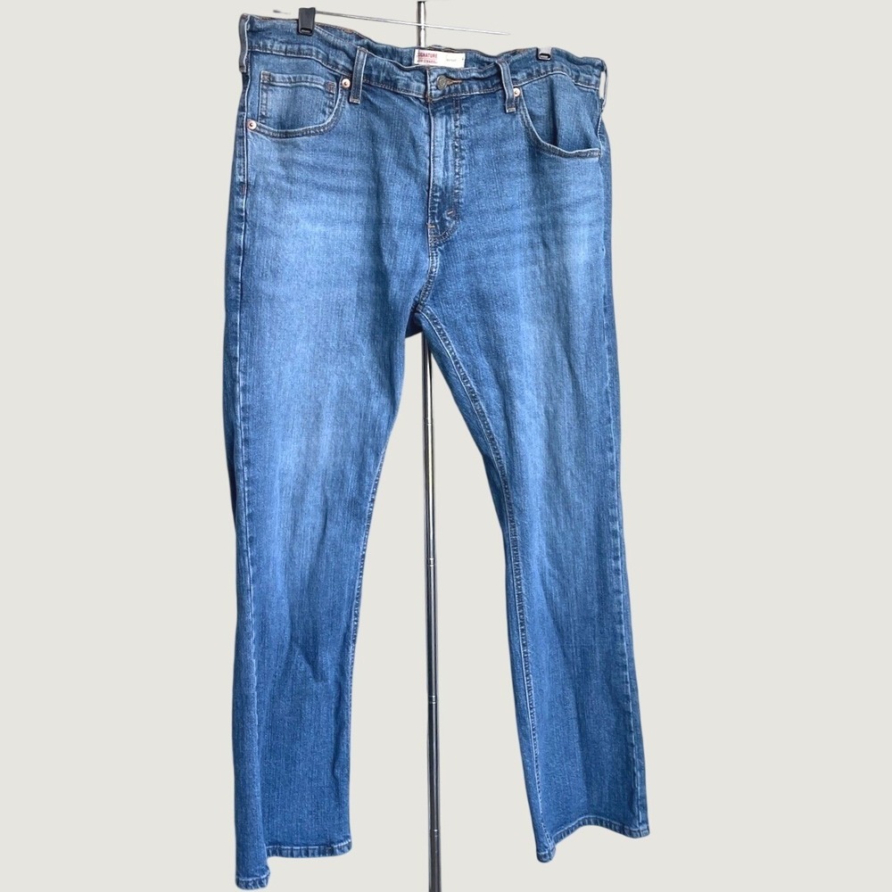 Levi Strauss Mens Bootcut Denim Jeans Blue Western Timeless Aesthetic 36x32